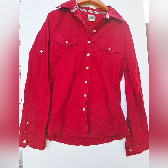 Converse Tops - Converse Red Long Sleeve Shirt Women's Size Small
